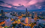 Skyline von Bangkok bei Nacht