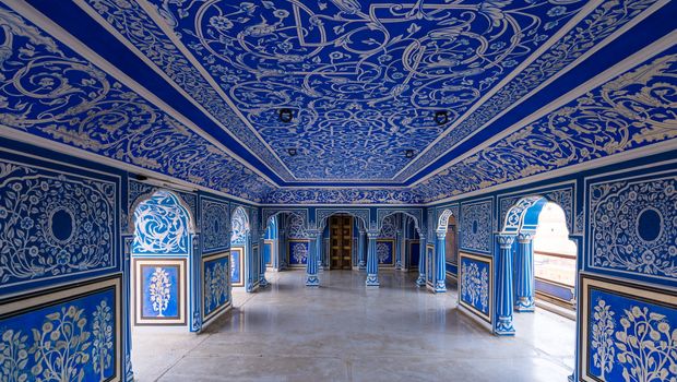 Blauer Raum Chandra Mahal im Stadtpalast