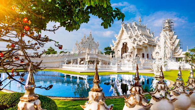 Weißer Tempel in Chiang Rai